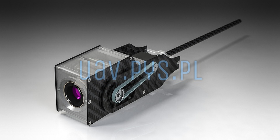 Miniaturowa głowica w układzie liniowym pod kamerę Tau Flir lub Foxtech FH-10Z w układzie roll/tilt